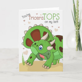 Valentijn van kind U bent TriceraTOPS Dinosaur Feestdagen Kaart