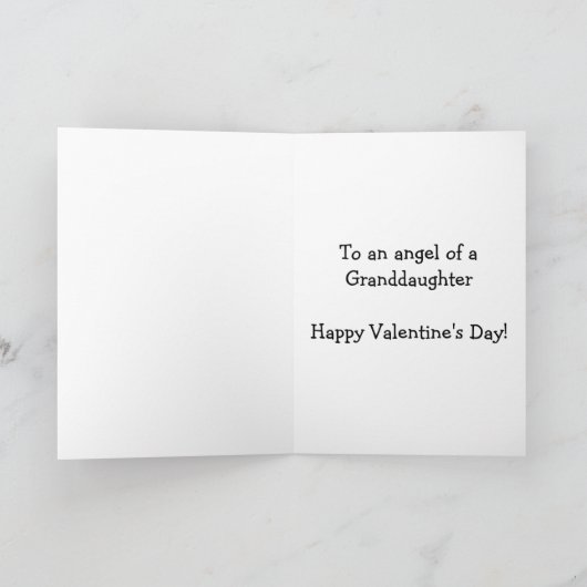 Valentijn van kleindochter - Wenskaart Feestdagen Kaart (Binnen)