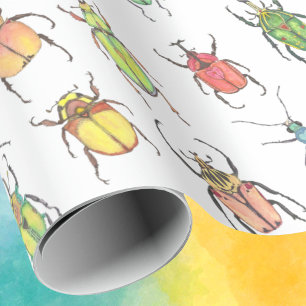 Valentijn van Love Bugs Beetles Colorful Fun Cadeaupapier