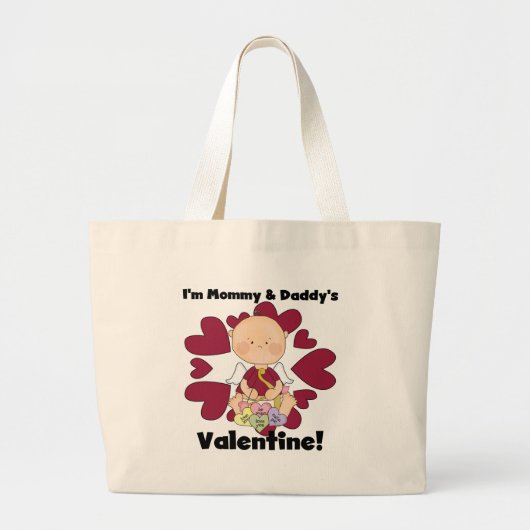 Valentijn van mama en papa. grote tote bag (Voorkant)