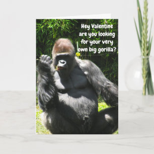 VALENTIJN VAN MIJ IS JE GROTE GORILLA-Kaart Feestdagen Kaart