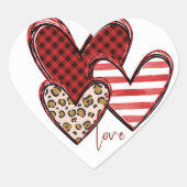 Valentijn van Modern Love Hearts Hart Sticker (Voorkant)