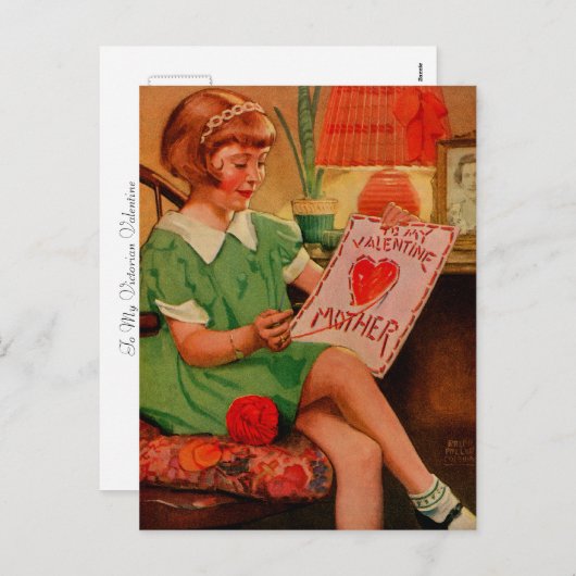 Valentijn van moeder feestdagenkaart (Voorkant / Achterkant)