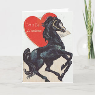 Valentijn van paarden feestdagen kaart