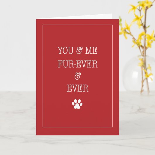 Valentijn VAN Pet Love Forever en Ever Red Kaart (Gele Bloem)