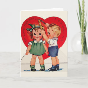 Valentijn van /retrogroeiende liefde feestdagen kaart
