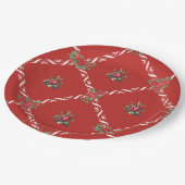 Valentijn van rode Floral en twitteraars Papieren Bordje (Gekanteld)