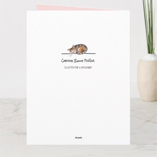 Valentijn van schattige roze en rode dansers kaart (Achterkant)