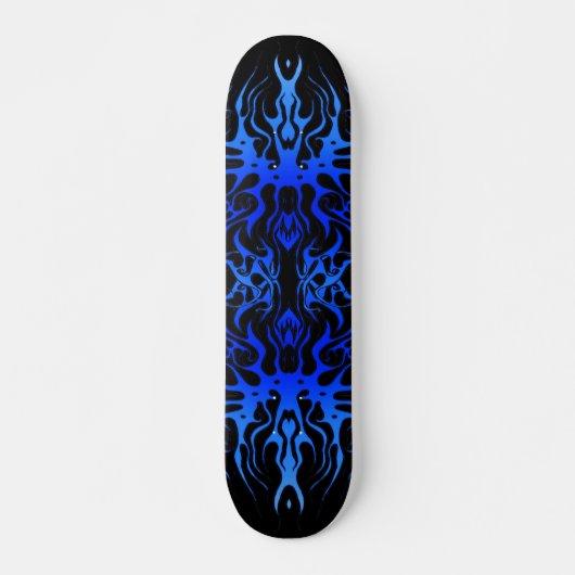 Valentijn van tribaal Tattoo Hart - blauw Persoonlijk Skateboard (Voorkant)