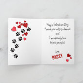 Valentijn van uw Border Collie Dog Love Biscuit Feestdagen Kaart (Binnen)