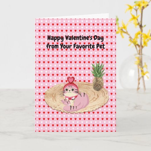 Valentijn van uw Kaart voor gezelschapsdieren (Gele Bloem)