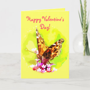 Valentijn van vlinder feestdagen kaart