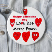 VALENTIJN VEELVOUDIGE FEITEN VAN VERLIES RONDE BUTTON 6,0 CM (In situ)