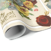 VALENTIJN VEILIG BLOWENDE BUBBELS, PANSIES, WAX SE CADEAUPAPIER (Rol Hoek)