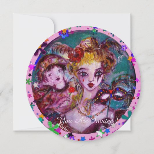 VALENTIJN VENETIAANS MASKERBAL Ice Metallic Kaart (Achterkant)