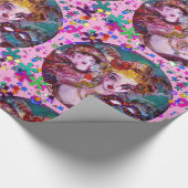 VALENTIJN VENETIAN MASKERADE MASKS EN CONFETTI CADEAUPAPIER (Hoek)