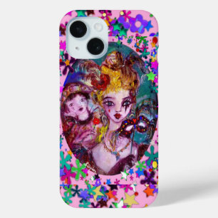 VALENTIJN VENETIAN MASKERADE MASKS EN CONFETTI iPhone 15 CASE