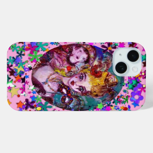 VALENTIJN VENETIAN MASKERADE MASKS EN CONFETTI Case-Mate iPhone CASE (Achterkant (horizontaal))