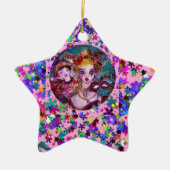 VALENTIJN VENETIAN MASKERADE MASKS EN CONFETTI KERAMISCH ORNAMENT (Voorkant)