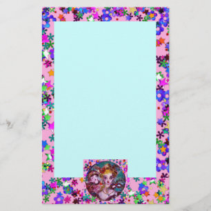 VALENTIJN VENETIAN MASKERADE MASKS, PINK CONFETTI BRIEFPAPIER