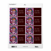 VALENTIJN VENETIAN MASQUERADE CONFETTI ETIKET (Full Sheet)