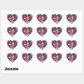 VALENTIJN VENETIAN MASQUERADE CONFETTI HART STICKER (Vel)