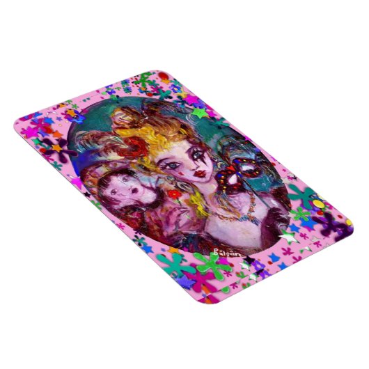 VALENTIJN VENETIAN MASQUERADE CONFETTI MAGNEET (Rechterzijde)