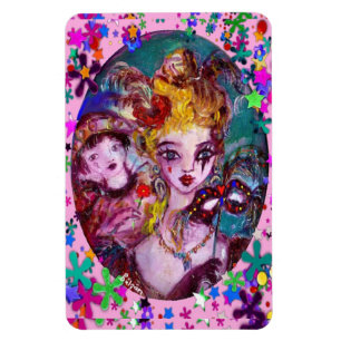 VALENTIJN VENETIAN MASQUERADE CONFETTI MAGNEET