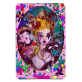 VALENTIJN VENETIAN MASQUERADE CONFETTI MAGNEET (Verticaal)