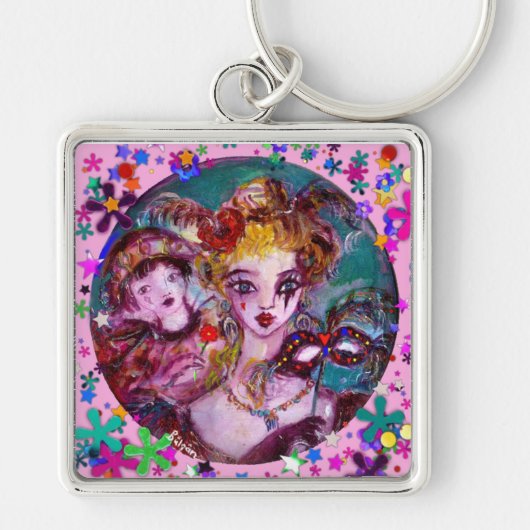 VALENTIJN VENETIAN MASQUERADE CONFETTI SLEUTELHANGER (Voorkant)