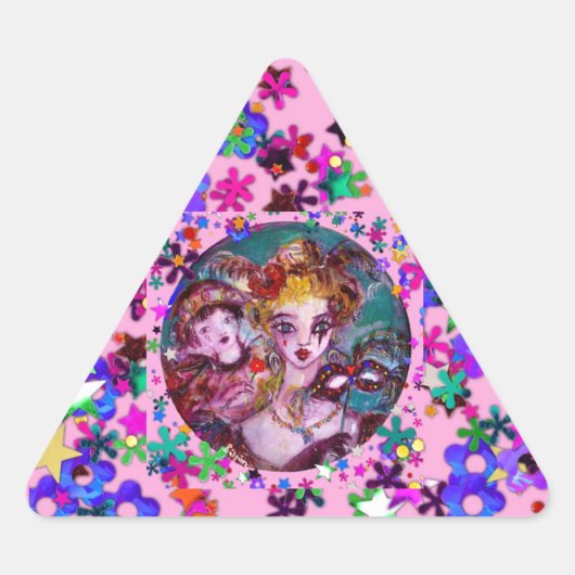 VALENTIJN VENETIAN MASQUERADE CONFETTI STICKER (Voorkant)