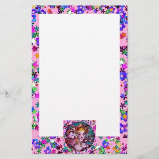 VALENTIJN VENETIAN MASQUERADE MASKS BRIEFPAPIER (Voorkant)