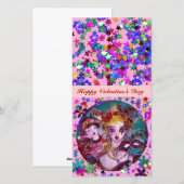 VALENTIJN VENETIAN MASQUERADE MASKS FEESTDAGENKAART (Voorkant / Achterkant)