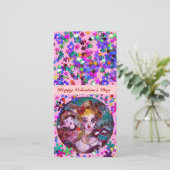 VALENTIJN VENETIAN MASQUERADE MASKS FEESTDAGENKAART (Staand voorkant)