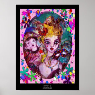 VALENTIJN VENETIAN MASQUERADE MASKS POSTER
