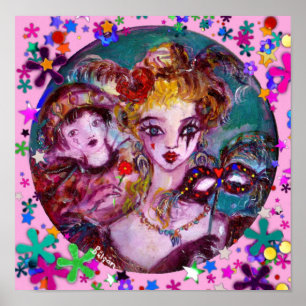 VALENTIJN VENETIAN MASQUERADE MASKS POSTER