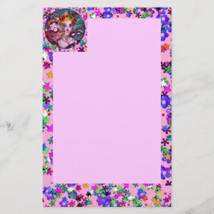 VALENTIJN VENETIAN MASQUERADE MASKS Roze Confetti Briefpapier