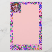 VALENTIJN VENETIAN MASQUERADE MASKS Roze Confetti Briefpapier (Voorkant)