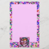 VALENTIJN VENETIAN MASQUERADE MASKS Roze Confetti Briefpapier (Voorkant)