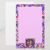 VALENTIJN VENETIAN MASQUERADE MASKS Roze Confetti Briefpapier (Voorkant / Achterkant)