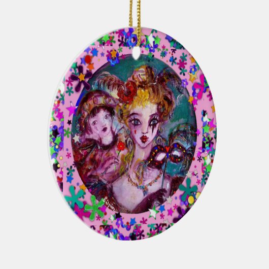 VALENTIJN VENETIAN MASQUERADE MONOGRAM A BRIEF KERAMISCH ORNAMENT (Rechts)