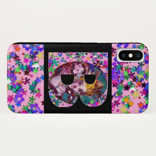 VALENTIJN VENETIAN MASQUERADE MONOGRAM B BRIEF Case-Mate iPhone CASE (Achterkant (horizontaal))