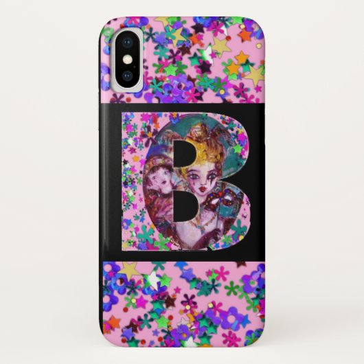 VALENTIJN VENETIAN MASQUERADE MONOGRAM B BRIEF Case-Mate iPhone CASE (Achterkant)