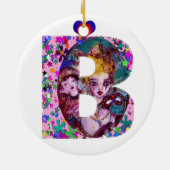 VALENTIJN VENETIAN MASQUERADE MONOGRAM B BRIEF KERAMISCH ORNAMENT (Achterkant)