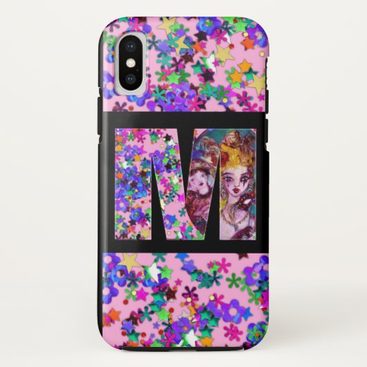 VALENTIJN VENETIAN MASQUERADE MONOGRAM BRIEF Case-Mate iPhone CASE (Achterkant)