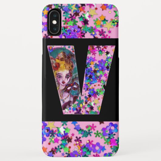 VALENTIJN VENETIAN MASQUERADE MONOGRAM/BRIEF Case-Mate iPhone CASE (Achterkant)