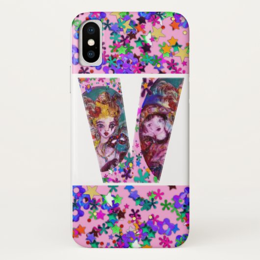 VALENTIJN VENETIAN MASQUERADE MONOGRAM/BRIEF Case-Mate iPhone CASE (Achterkant)