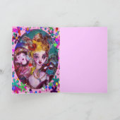 VALENTIJN VENETIAN MASQUERADE MONOGRAM/BRIEF FEESTDAGEN KAART (Binnen)