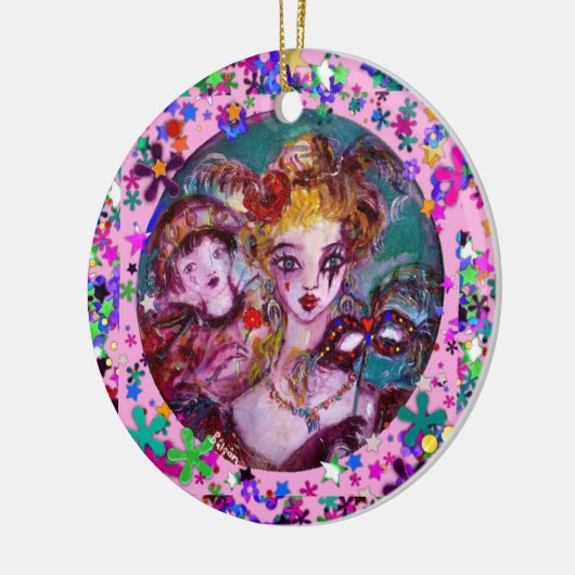 VALENTIJN VENETIAN MASQUERADE MONOGRAM/BRIEF KERAMISCH ORNAMENT (Links)