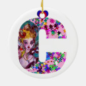 VALENTIJN VENETIAN MASQUERADE MONOGRAM C BRIEF KERAMISCH ORNAMENT (Achterkant)